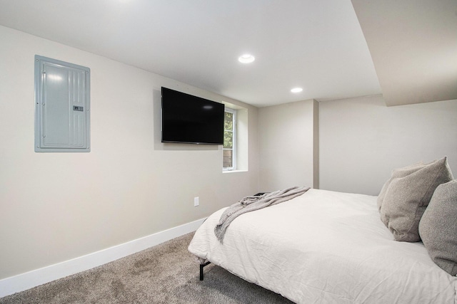 1538 Rossman Ave SE, Grand Rapids, MI 49507 - carpeted bedroom with electric panel, baseboards, and recessed lighting