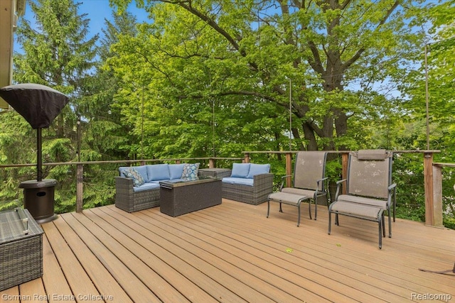 2941 Yosemite Dr, Orion, MI 48360 - deck with an outdoor hangout area