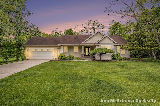 13 Foleys Grade, Lowell, MI 49331 - ranch-style house featuring an attached garage, a yard, and concrete driveway