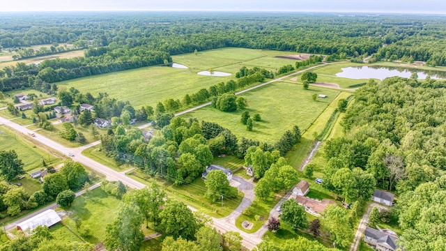 9428 Talladay Rd, Willis, MI 48191 - aerial view of property and surrounding area featuring a large body of water and a forest