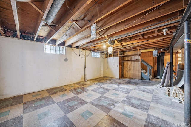 11359 Braile St, Detroit, MI 48228 - below grade area featuring stairs and tile patterned floors