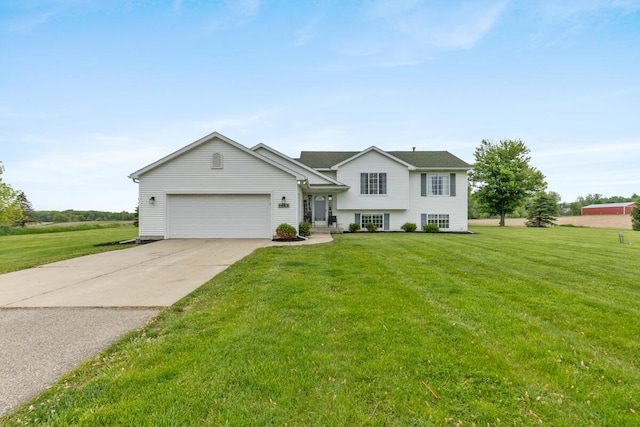 1443 140th Ave, Wayland, MI 49348 - tri-level home featuring an attached garage, a front yard, and concrete driveway