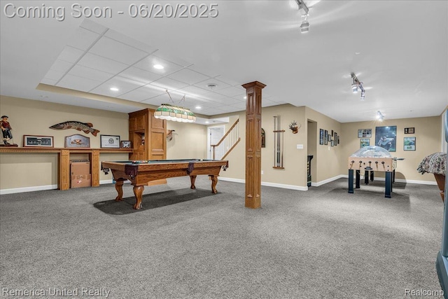 22858 Saint George Cir S, Lyon, MI 48178 - recreation room featuring billiards and carpet