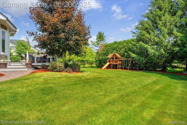 22858 Saint George Cir S, Lyon, MI 48178 - view of green lawn featuring a playground