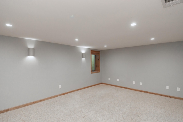 2720 Willa Dr, Saint Joseph, MI 49085 - finished below grade area featuring recessed lighting, light colored carpet, and baseboards