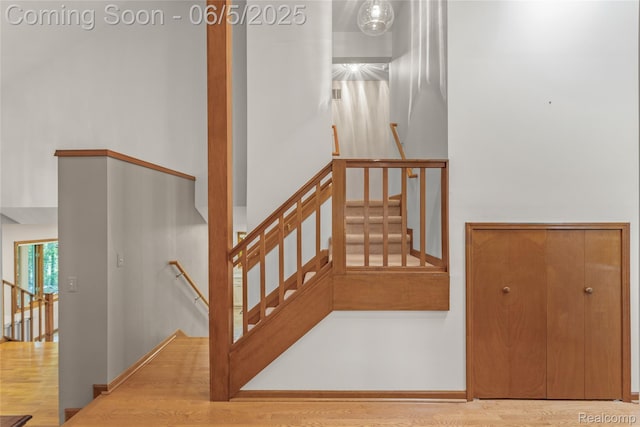 29915 Ardmore Dr, Farmington, MI 48334 - stairway with wood finished floors
