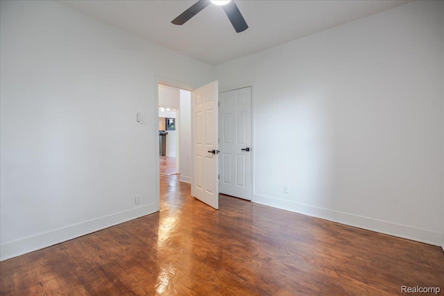 2270 W Philadelphia St, Detroit, MI 48206 - spare room with ceiling fan, baseboards, and wood finished floors