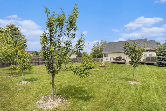 764 Allen Rd, Milan, MI 48160 - view of yard featuring a deck