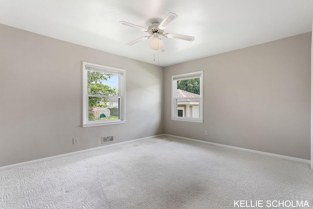 226 Palms St SW, Grand Rapids, MI 49548 - carpeted empty room with plenty of natural light, a ceiling fan, and baseboards