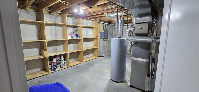 16448 Van Wagoner Rd, Spring Lake, MI 49456 - unfinished basement with water heater and electric panel