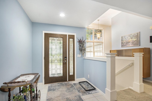 16448 Van Wagoner Rd, Spring Lake, MI 49456 - entryway with baseboards and tile patterned floors