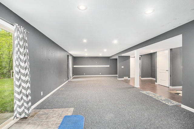 16448 Van Wagoner Rd, Spring Lake, MI 49456 - basement featuring carpet, baseboards, and recessed lighting