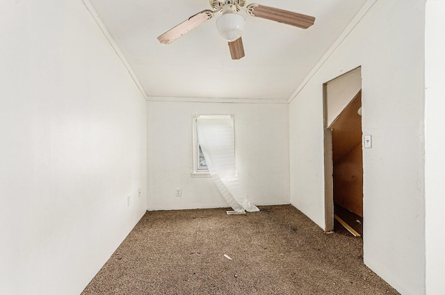 12023 Norborne, Redford, MI 48239 - carpeted spare room with ornamental molding and ceiling fan