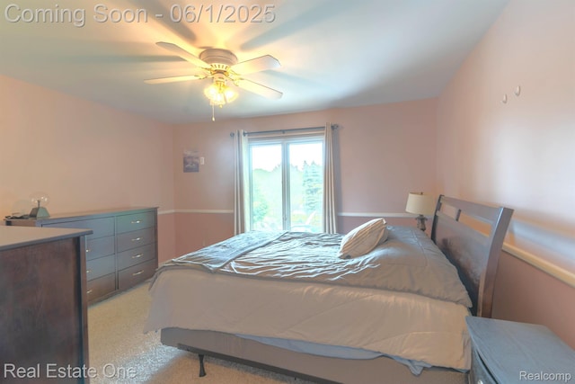 39888 Brylor, Clinton Township, MI 48038 - bedroom with ceiling fan and light carpet