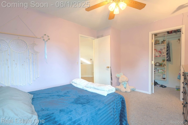39888 Brylor, Clinton Township, MI 48038 - carpeted bedroom with ceiling fan and baseboards