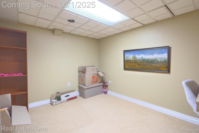39888 Brylor, Clinton Township, MI 48038 - unfurnished office with a drop ceiling and baseboards