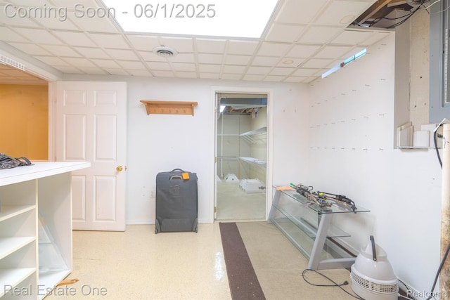 39888 Brylor, Clinton Township, MI 48038 - below grade area with a drop ceiling
