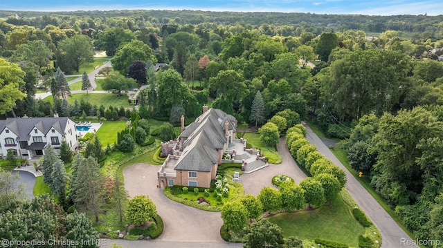 975 Sunningdale Dr, Bloomfield Hills, MI 48302 - view from above of property featuring a heavily wooded area