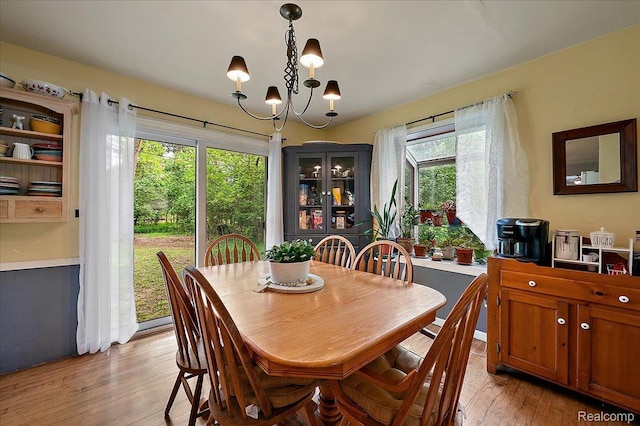 335 Douglas Dr, Bloomfield Hills, MI 48304 - dining area featuring light wood-style flooring, a chandelier, and plenty of natural light