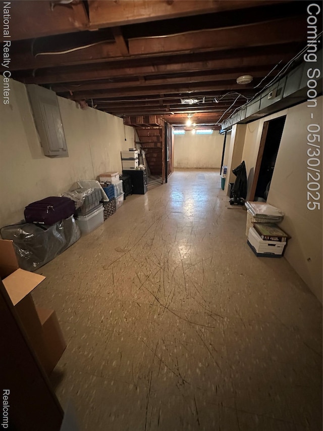 35951 Dover St, Livonia, MI 48150 - unfinished below grade area featuring electric panel