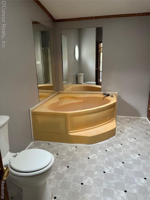 504 Bush Lake Ln, Smiths Creek, MI 48074 - bathroom featuring toilet and crown molding