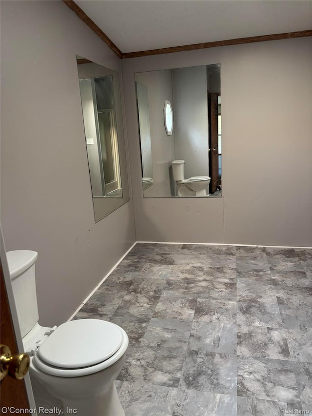 504 Bush Lake Ln, Smiths Creek, MI 48074 - bathroom with crown molding and stone finish floors