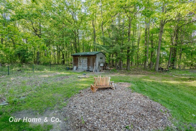838 S Grey Rd, Midland, MI 48640 - view of yard featuring a forest view