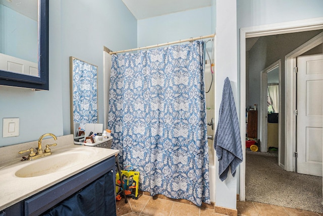 702 W Arlington St, Bangor, MI 49013 - full bathroom featuring vanity and a shower with shower curtain