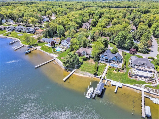 15919 Orchard Point Dr, Spring Lake, MI 49456 - aerial view of property and surrounding area with a large body of water, a forest, and nearby suburban area