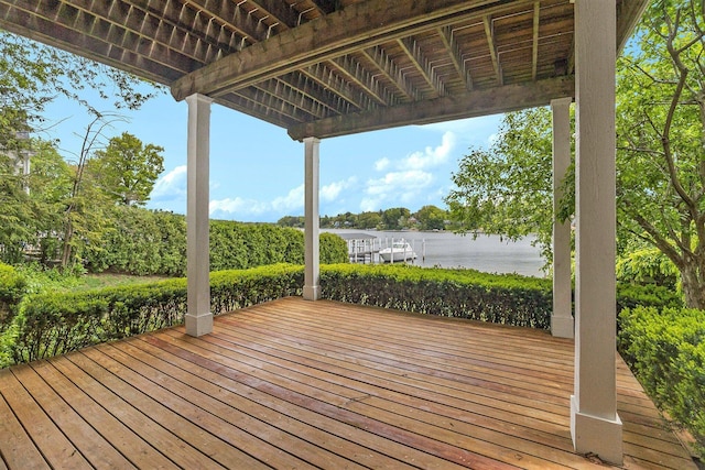 15919 Orchard Point Dr, Spring Lake, MI 49456 - wooden deck featuring a water view