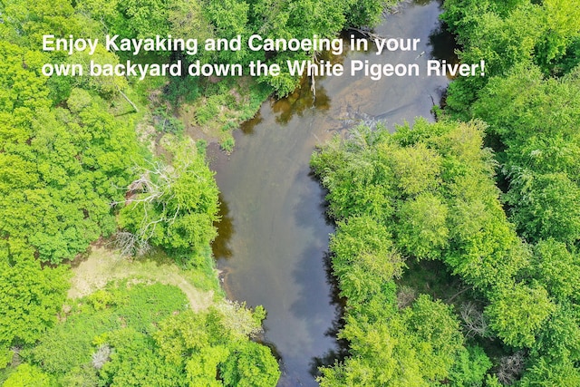13881 Rivercrest Dr, White Pigeon, MI 49099 - bird's eye view of a large body of water