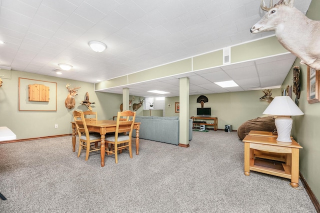 13881 Rivercrest Dr, White Pigeon, MI 49099 - carpeted dining area with baseboards