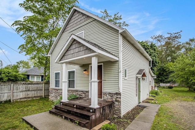 10933 Portage Rd, Portage, MI 49002 - view of front facade with stone siding
