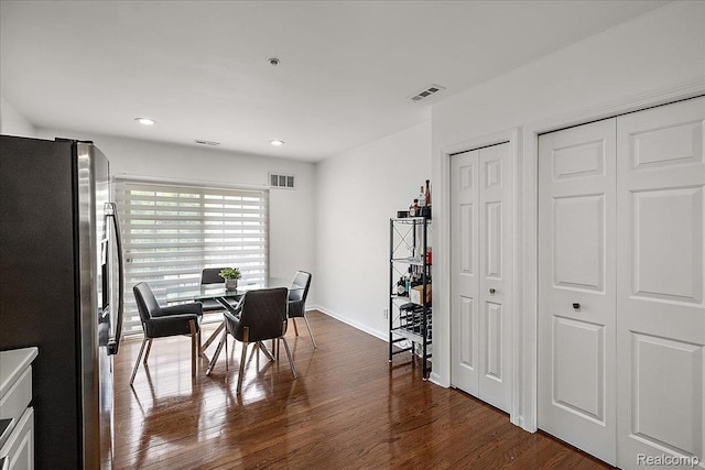 3070 Camden Dr, Troy, MI 48084 - dining space with dark wood-style floors, baseboards, and recessed lighting