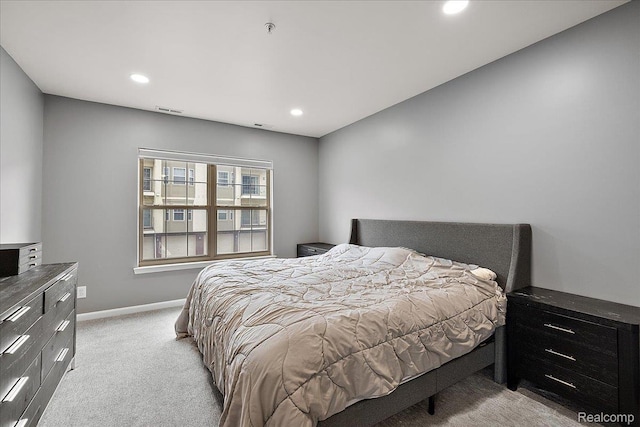 3070 Camden Dr, Troy, MI 48084 - bedroom with light carpet, baseboards, and recessed lighting