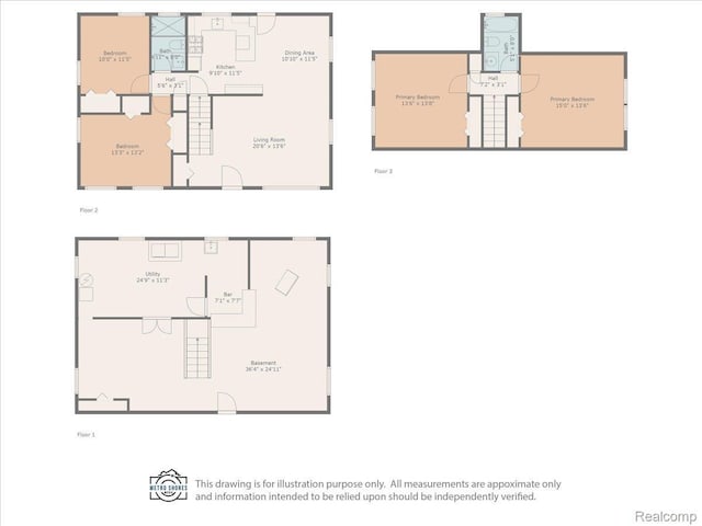 16355 Windermere Cir, Romulus, MI 48195 - floor plan / room layout
