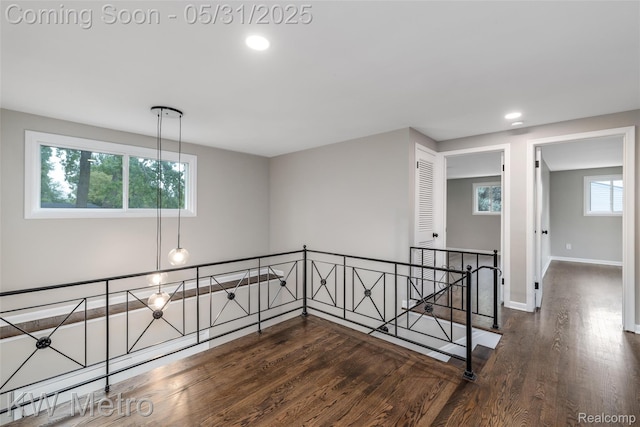 1607 Yorktown St, Grosse Pointe Farms, MI 48236 - unfurnished room featuring dark wood-type flooring, recessed lighting, and baseboards
