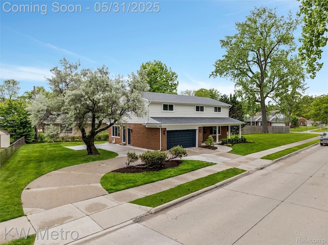 1607 Yorktown St, Grosse Pointe Farms, MI 48236 - view of front of property featuring an attached garage, brick siding, and driveway
