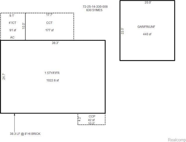 630 Symes Ave, Royal Oak, MI 48067 - property floor plan