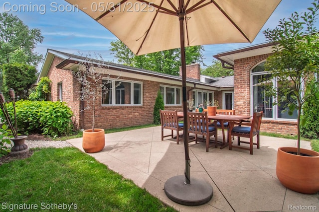 3171 E Breckenridge Ln, Bloomfield Hills, MI 48301 - view of patio / terrace featuring outdoor dining space and french doors
