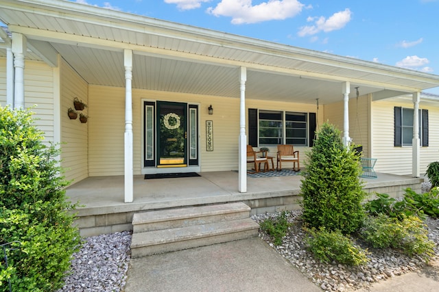 617 Ramsey Ln, Pleasant Lake, MI 49272 - entrance to property featuring a porch