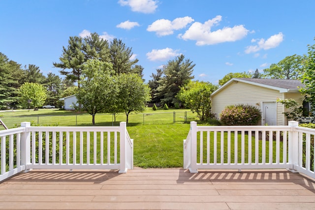 617 Ramsey Ln, Pleasant Lake, MI 49272 - view of wooden deck