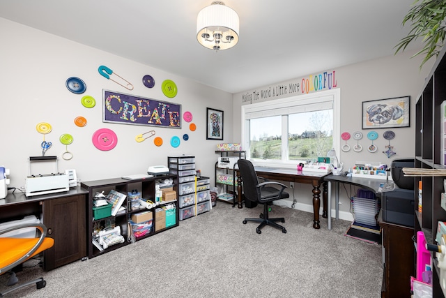 4034 Glacier Lake Ct, Dexter, MI 48130 - view of carpeted home office