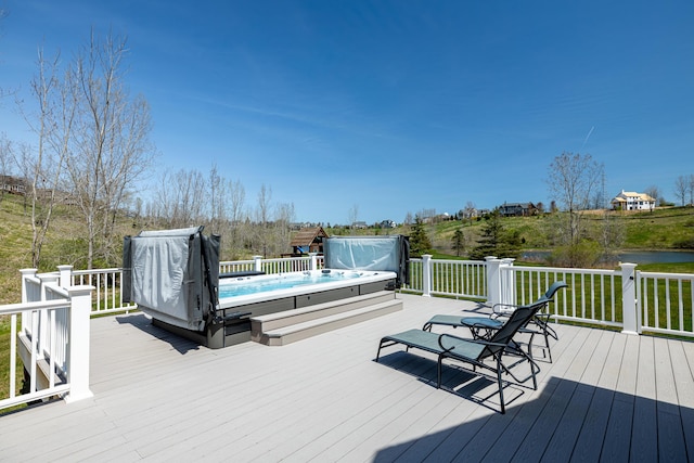 4034 Glacier Lake Ct, Dexter, MI 48130 - view of wooden deck