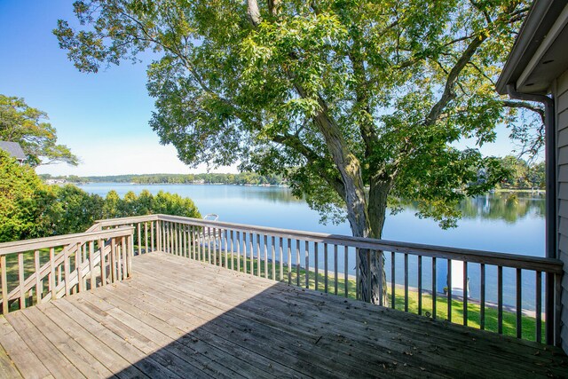 70847 Claire Dr, Union, MI 49130 - wooden deck featuring a water view