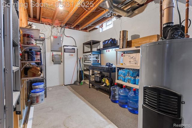 21106 Collingham Ave, Farmington Hills, MI 48336 - basement with water heater and electric panel