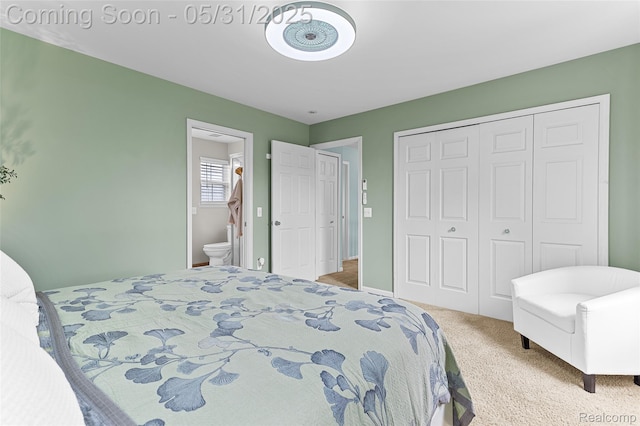 21106 Collingham Ave, Farmington Hills, MI 48336 - carpeted bedroom with a closet and ensuite bath