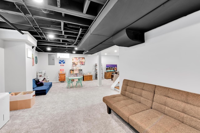 3822 Polk St, Dearborn, MI 48124 - below grade area with carpet flooring and electric panel