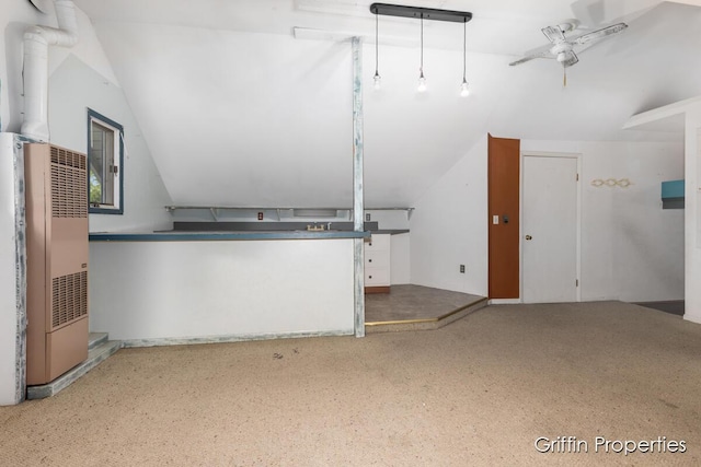 331 Carlton Ave SE, Grand Rapids, MI 49506 - below grade area featuring a heating unit and ceiling fan