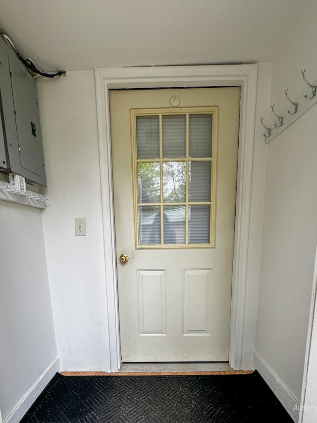 4307 N Mac Rd, Irons, MI 49644 - property entrance with electric panel